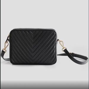 NWT Quince Quilted Crossbody Bag, Black